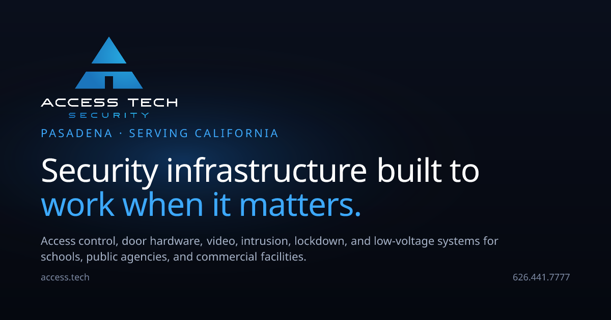 Access Tech Security | Access Control, Cameras & Security Infrastructure